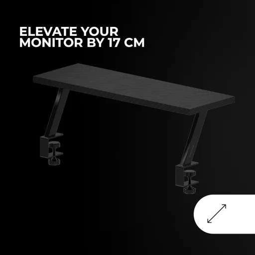 Mars Gaming MGDS Monitor Állvány 17cm Magasítóval, Ergonomikus Acél Asztali Támasz
