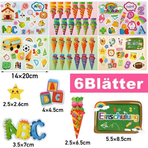 BOFUNX Caiet Amintiri Început de Școală Carte de Oaspeți 68 Pagini Fete Băieți