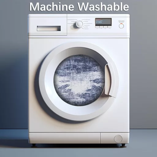 Xfrog Moderni Apstraktni Perivi Tepih za Dnevni Boravak i Spavaću Sobu - Kratka Vlakna, Protuklizni, Hipoalergen - Mornarsko Plava-Siva, 120x160 cm