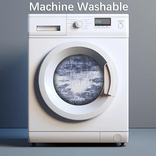 Xfrog Modern Absztrakt Mosható Szőnyeg Nappaliba és Hálószobába - Rövid Szálú, Csúszásgátlós, Hipoallergén - Tengerészkék-Szürke, 120x160 cm