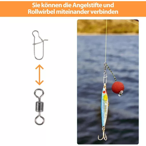 Filltown 160 komada ribolovnih vrtilica s kopčama u kutiji za pribor