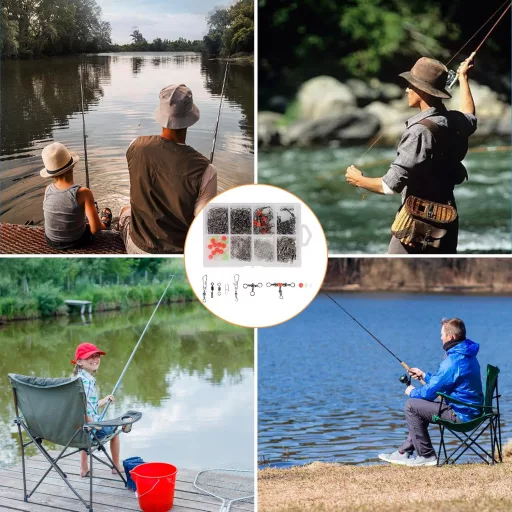 Filltown 160 komada ribolovnih vrtilica s kopčama u kutiji za pribor