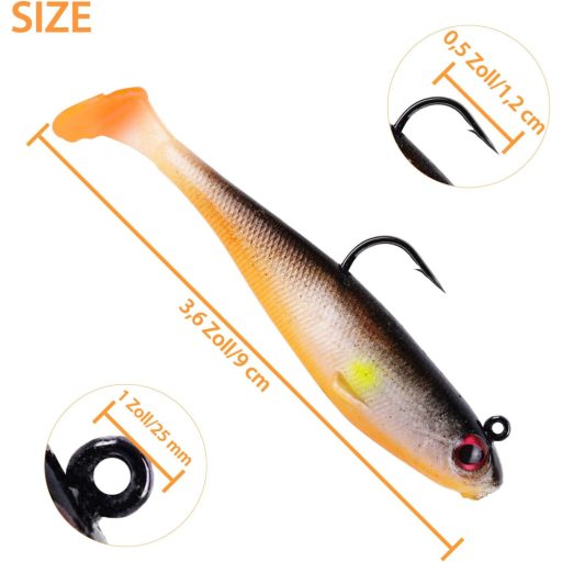 Filltown Gumhal Szett 5-6 Darab Horgászcsali Sügér Csuka Tengeri Halakhoz