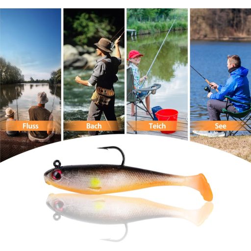 Filltown Gumhal Szett 5-6 Darab Horgászcsali Sügér Csuka Tengeri Halakhoz