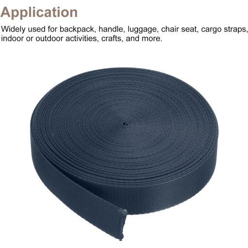 QUARKZMAN Lapos Nejlon Heveder 25mm x 9,1m - Élénkkék Pánt Hátizsák Javításhoz, DIY Projektekhez, Csomagtartóhoz és Kézműves Munkákhoz