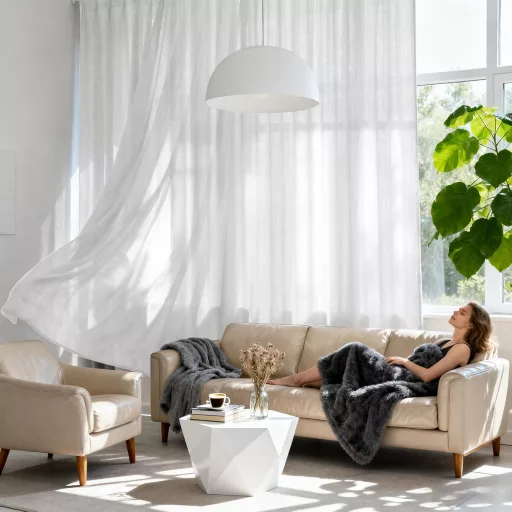 Joydeco Linen Félátlátszó Függöny Szett 2db 260x140cm Krém Fehér