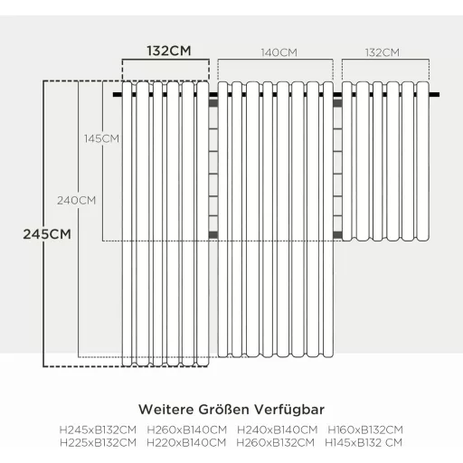 Joydeco Linen Félátlátszó Függöny Szett 2db 260x140cm Krém Fehér