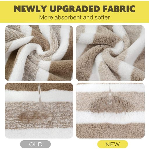 Set prosoape de mână din microfibră KinHwa - Prosoape moi și absorbante pentru baie, saloane, pentru îmbăiat, sport - 40x76 cm, 4 buc, Maro