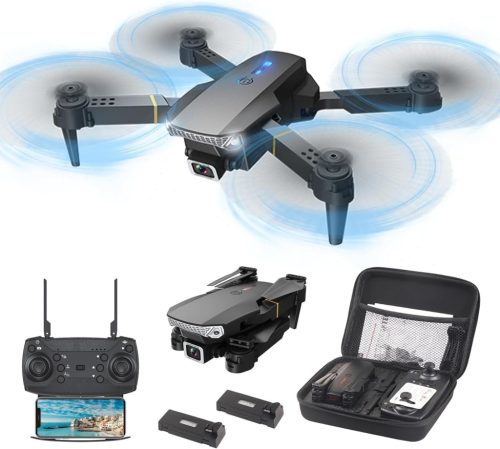 Wipkviey T27 Összecsukható Drón Kamerával - FPV WiFi Élő Közvetítés, 2 Akkumulátor, 30 Perc Repülési Idő, Gravitációs Irányítás, Gesztus Sze