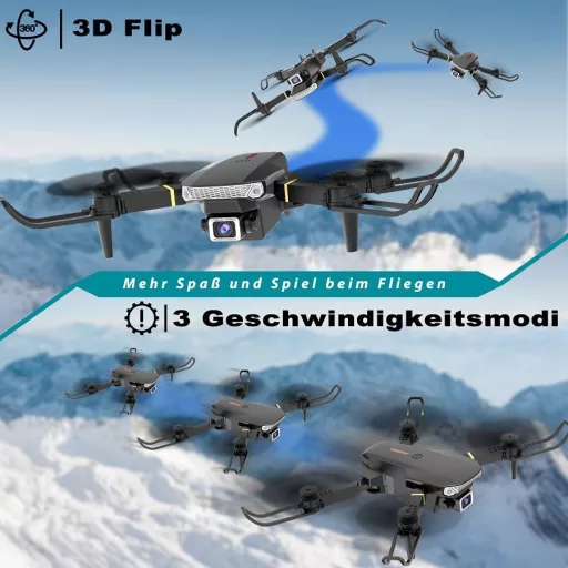 Wipkviey T27 Összecsukható Drón Kamerával - FPV WiFi Élő Közvetítés, 2 Akkumulátor, 30 Perc Repülési Idő, Gravitációs Irányítás, Gesztus Sze