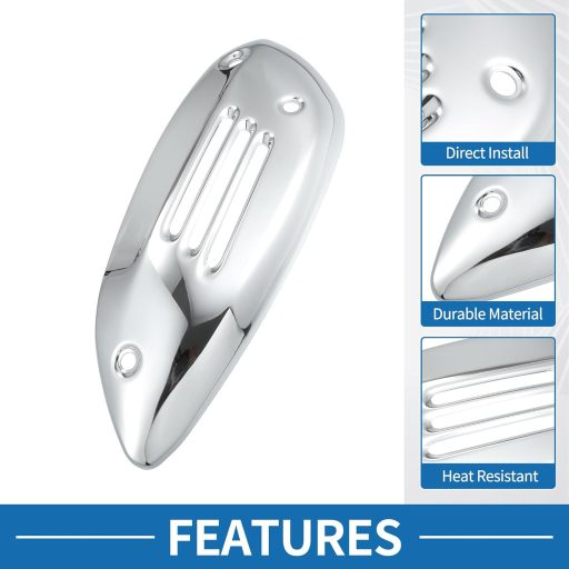 Protecție tobă eșapament ABSOPRO pentru scuter Vespa Sprint 150 (2016-2022) - Aliaj de aluminiu, culoare argintie