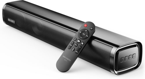 MEVOSTO 60W Mini Soundbar TV-hez és PC-hez - 2.1 Beépített Mélynyomó, BT5.4, USB/Optikai/AUX Csatlakozás, 3 EQ Mód, Játékkonzolokkal Kompati