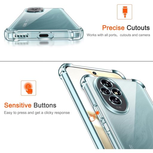 ivoler Átlátszó Szilikon Tok Honor 200 5G Telefonhoz - Ütésálló Sarkokkal, Vékony, Puha TPU Védőtok Karcálló Borítás