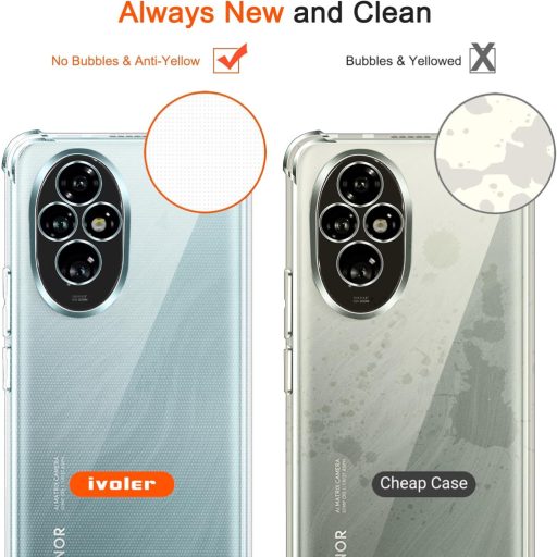 ivoler Priehľadné Silikónové Puzdro pre Honor 200 5G - Nárazuvzdorné Rohy, Tenké, Mäkké TPU Ochranné Puzdro Odolné proti Poškriabaniu