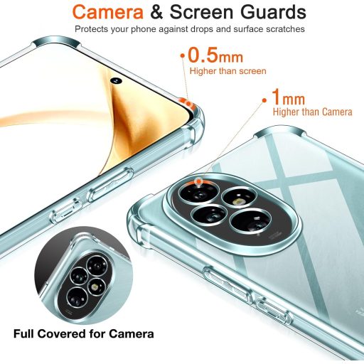 ivoler Átlátszó Szilikon Tok Honor 200 5G Telefonhoz - Ütésálló Sarkokkal, Vékony, Puha TPU Védőtok Karcálló Borítás