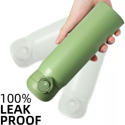 Olerd 500ml rozsdamentes acél termosz palack Fekete - hideg meleg italtartó