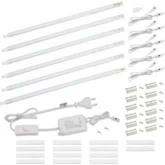  da LIGHT LED Szalagfény Kapcsolóval 760 lm Hideg Fehér Konyhai Szekrény Világítás 6x26 cm