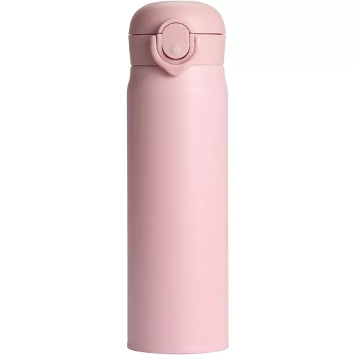 Olerd 500ml rozsdamentes acél termosz - hideg-meleg tartó, szorítható, sport és iskolai vízpalack rózsaszín