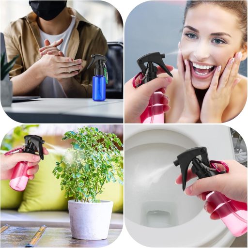 Jostift 60ml utazó spray palack szett 6db - újratölthető mini permetező karabinerrel