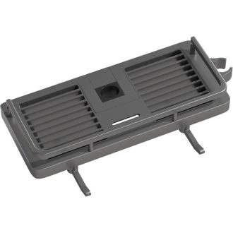   KeZaara Zuhanypult Fúrás Nélkül ABS Műanyag 2 Horgos Tartóval Sötétszürke