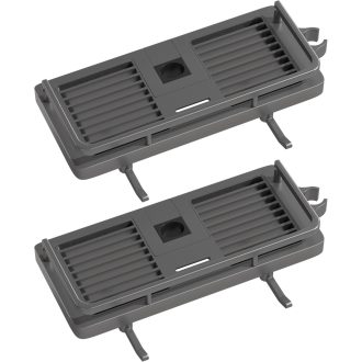   KeZaara Zuhanypult Fúrás Nélkül ABS Műanyag 2 Horgos 2 db Sötétszürke