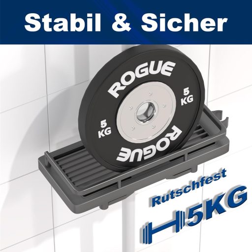 KeZaara Zuhanypult Fúrás Nélkül ABS Műanyag 2 Horgos 2 db Sötétszürke