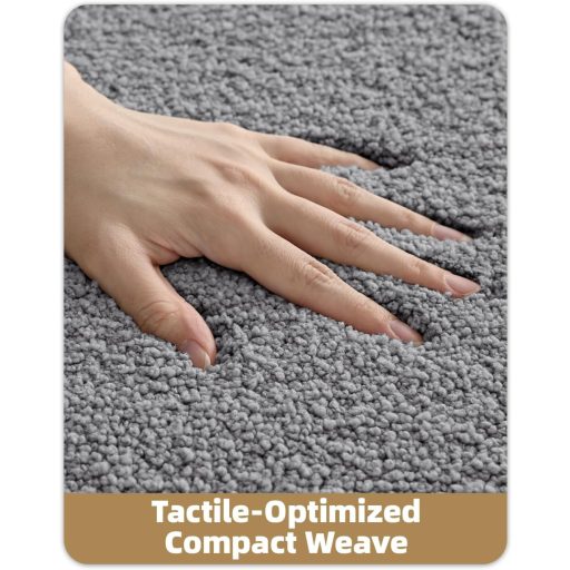 COLOR&GEOMETRY csúszásmentes fürdőszobai szőnyeg 61x105 cm szürke, puha és mosható