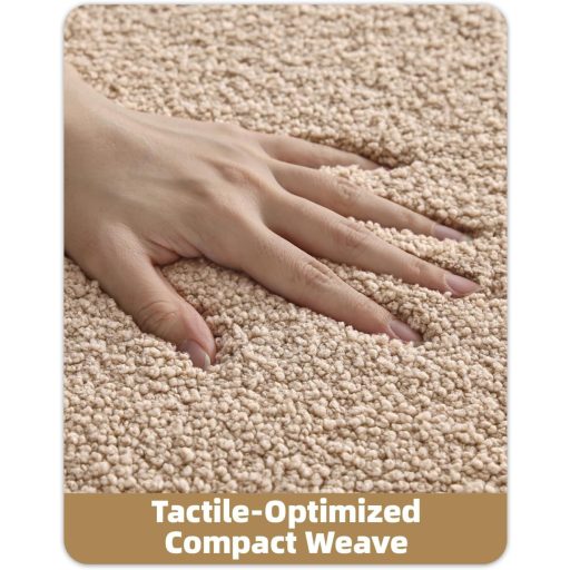 COLOR&GEOMETRY csúszásmentes fürdőszobai szőnyeg 61x92 cm bézs, puha és mosható