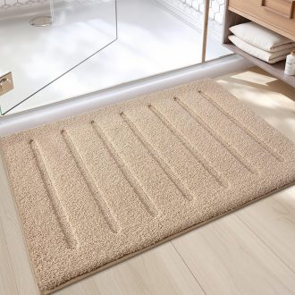   COLOR&GEOMETRY csúszásmentes fürdőszobai szőnyeg 61x92 cm bézs, puha és mosható