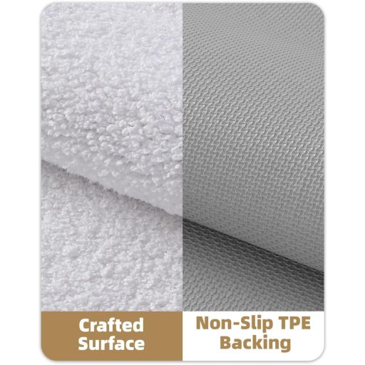 Protišmyková kúpeľňová predložka COLOR&GEOMETRY 61x92 cm biela, prateľná