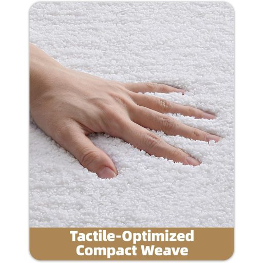 Protišmyková kúpeľňová predložka COLOR&GEOMETRY 61x92 cm biela, prateľná