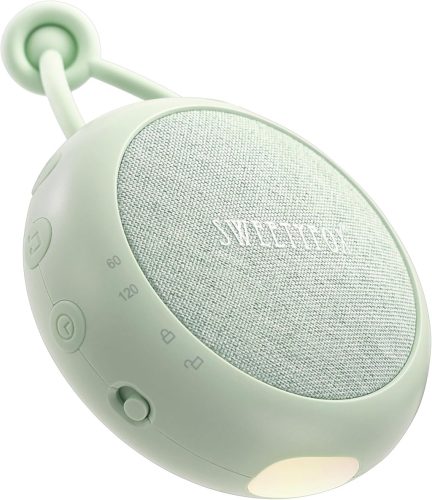 Aparat de Zgomot Alb pentru Bebeluşi Sweety Fox - Maşină de Somn Verde cu 15 Sunete, Reîncărcabilă USB cu Lumină de Noapte, Melodii de Leagăn, Ajutor pentru Somn