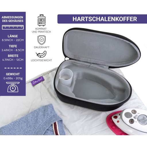 The Quilted Bear Utazó Vasaló Kerámia Talppal, Hordozható Mini Vasaló Gőzfunkcióval