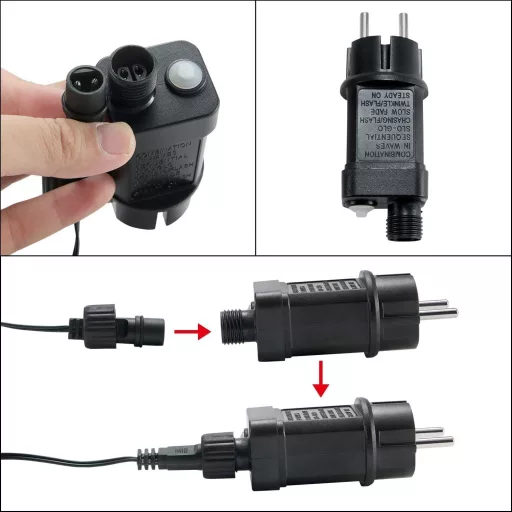 Feelhea 30 m 300 LED vianočná svetelná reťaz, teplá biela, 8 režimov, vodoodolnosť IP44