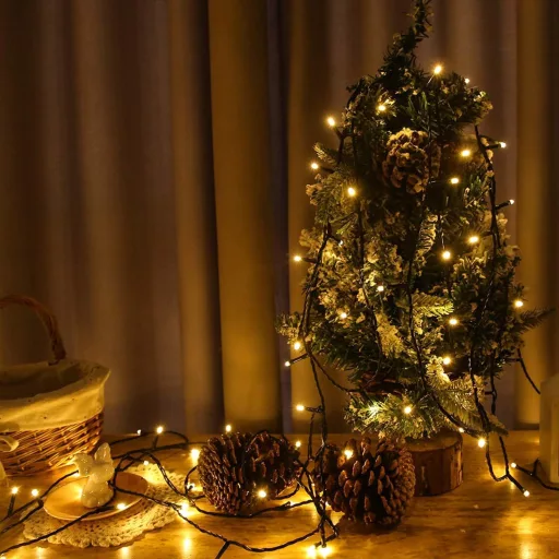 Feelhea 30 m 300 LED vianočná svetelná reťaz, teplá biela, 8 režimov, vodoodolnosť IP44