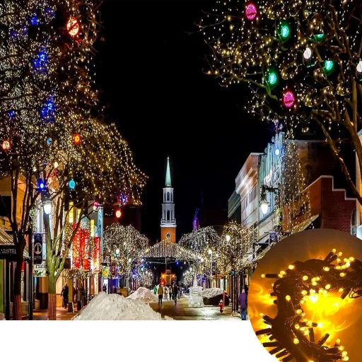 Feelhea 30m 300 LED karácsonyi fényfüzér meleg fehér, 8 üzemmód, IP44 vízálló