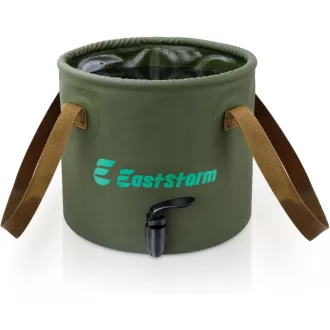   Găleată pliabilă EASTSTORM 10L/20L cu robinet pentru camping și spălat vase