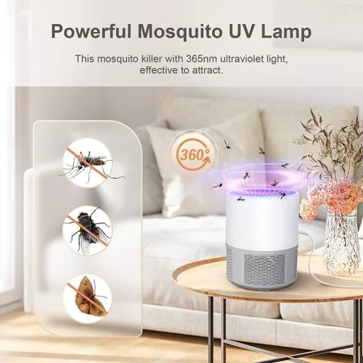 Aparat electric anti-insecte Aparatoo - Lampa UV anti-țânțari, lampă portabilă USB pentru uciderea insectelor, pentru casă, camping și grădină