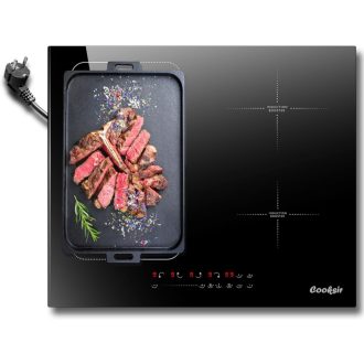   Cooksir 60 cm-es Indukciós Főzőlap 4 Zónával - Rugalmas Kombinált Felülettel, 3500W Teljesítmény, Üvegkerámia, Önálló Beépíthető