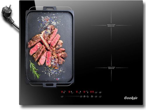 Cooksir 60 cm-es Indukciós Főzőlap 4 Zónával - Rugalmas Kombinált Felülettel, 3500W Teljesítmény, Üvegkerámia, Önálló Beépíthető
