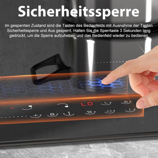 Cooksir 60 cm Indukcijska ploča za kuhanje s 4 zone - Fleksibilna kombinirana površina, 3500W snaga, staklokeramika, samostojeća ugradbena