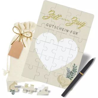   KCatsy Időt Ajándékozz Puzzle Születésnapi Utalvány Kártya Kitölthető Kuponnal