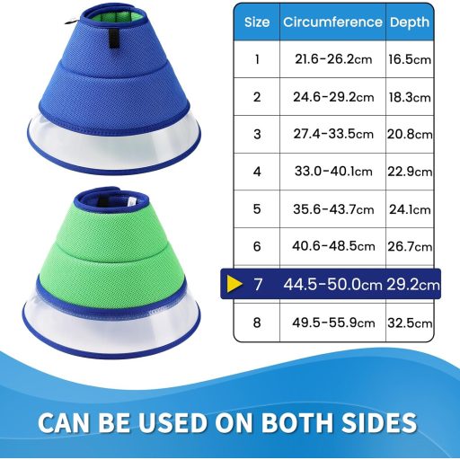 ICOYEA Puha Kutyanyakörv Kék L - Lélegző, Állítható, Könnyű Védőnyakörv Kutyáknak