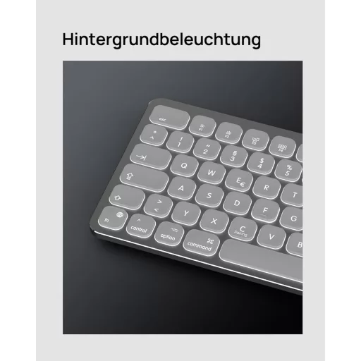 Tastatură wireless Bluetooth SODI pentru Mac/iPad/iPhone, aluminiu, reîncărcabilă, QWERTZ