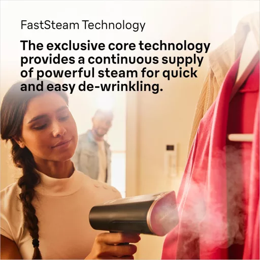Braun QuickStyle 7 GS7077BK gőzölő, 35g/perc gőzteljesítmény, 250ml tartály, 35mp felmelegítés