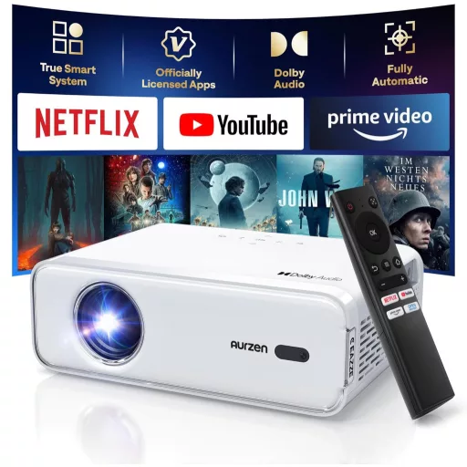 Proiector Inteligent Aurzen Eazze D1 - Suport 4K, Full HD 10