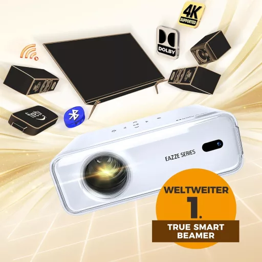 Proiector Inteligent Aurzen Eazze D1 - Suport 4K, Full HD 10