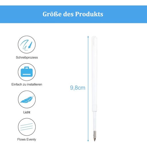 ENLACE Uložak za kemijsku olovku 1.0mm Crni 50 komada Paket Uredski Materijal