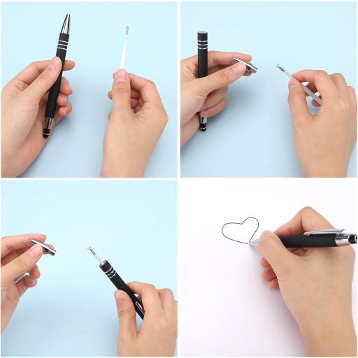 ENLACE Uložak za kemijsku olovku 1.0mm Crni 50 komada Paket Uredski Materijal