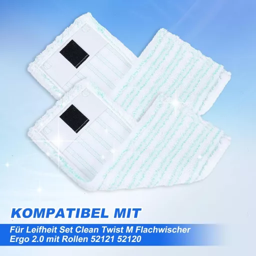 KEEPOW 2 bucăți Rezerve mop Leifheit Clean Twist M Ergo Micro Duo